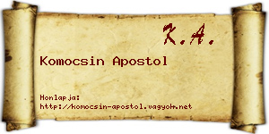 Komocsin Apostol névjegykártya